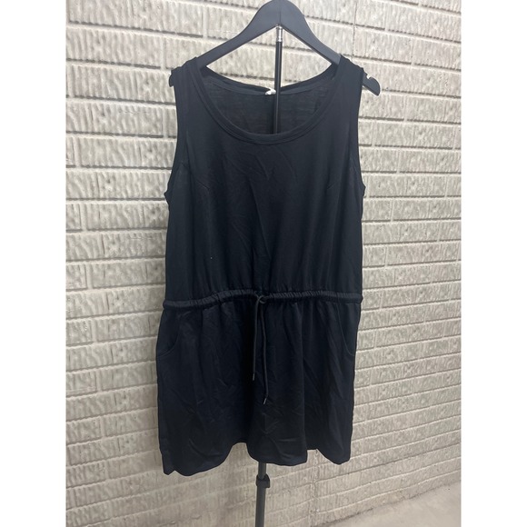 Ideology Dresses & Skirts - Ideology Womens Plus 1X Deep Black Sleeveless Drawstring Waist Dress 100122146WN